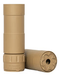 Rugged Suppressor P51FDE22 Mustang 22 22 LR 1.06" D 1/2"-28 tpi 113dB At Ear Flat Dark Earth High Temp Cerakote 7075-T6 Aluminum Baffles/Tube Titanium Mount
