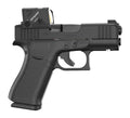 Glock UX4350B01FRMOS8A4 G43X MOS8 w/Aimpoint Slim Sub-Compact Frame 9mm Luger 10+1 3.41" Black GMB Barrel, Black Steel Serrated w/Optic Slide, Black Polymer Frame w/Accessory Rail, Aimpoint COA 3.5 MOA Red Dot, Ambidextrous