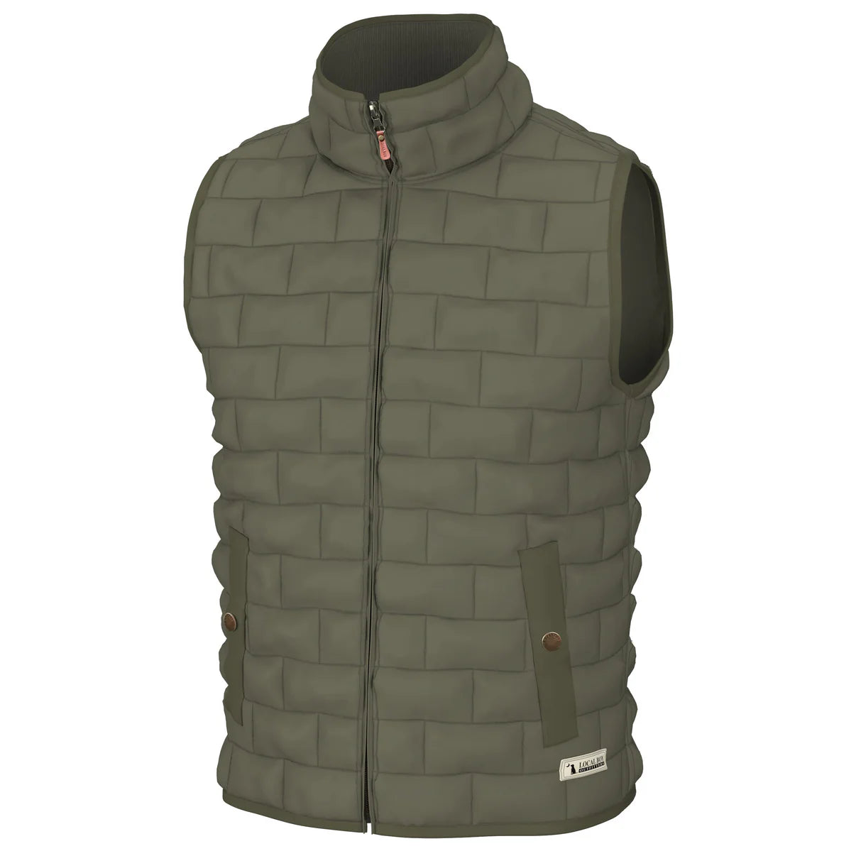 Local Boy Brick Quilted Vest