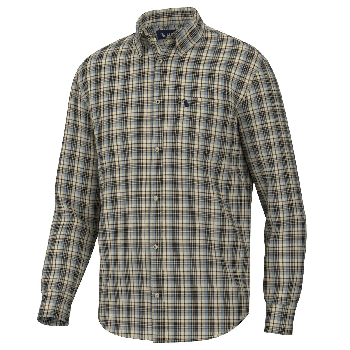Local Boy Grange Dress Shirt Slate/Beige/Mocha