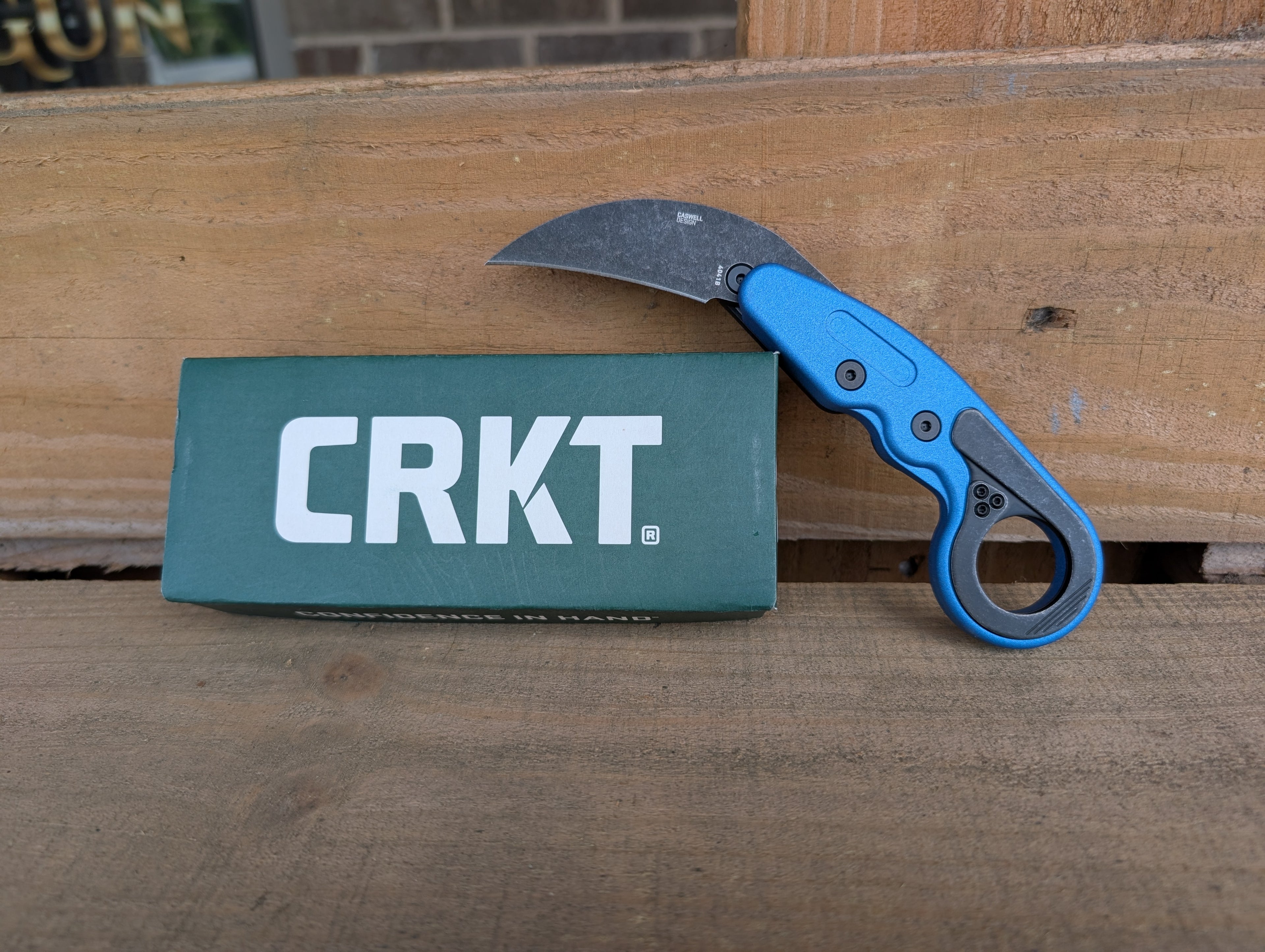 CRKT 4040 Provoke Folding Hawk Bill Penny Spots
