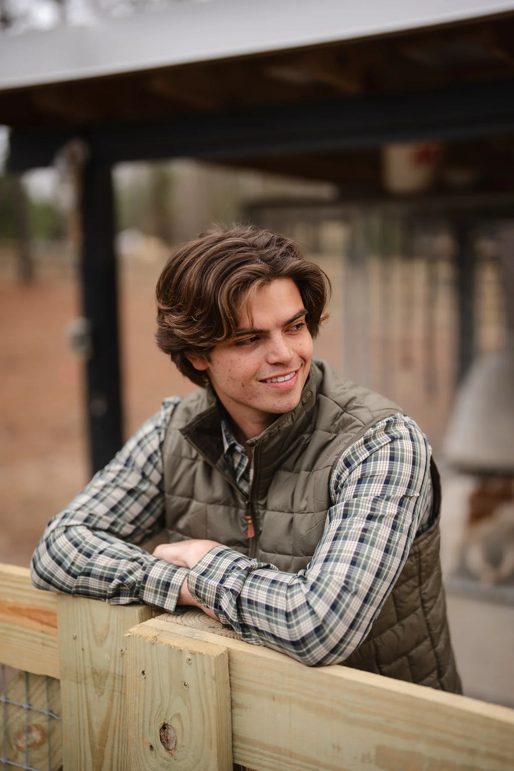 Local Boy Brick Quilted Vest