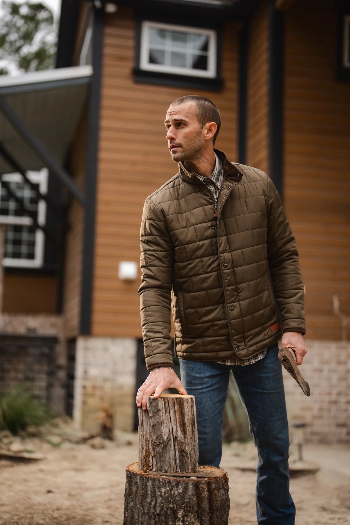 Local Boy Brick Quilted Jacket