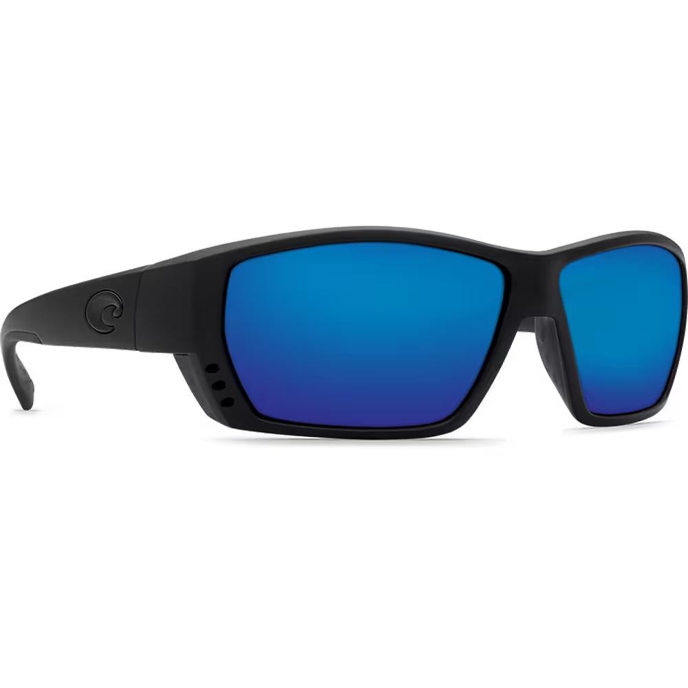 Costa Tuna Alley Blackout Frame Sunglasses w/Blue Mirror 580P Lenses 06S9009-90090462