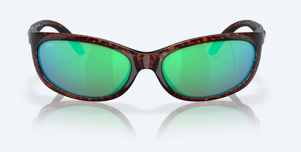 Costa Del Mar Fathom Oval Polarized Sunglasses Shiny Tortoise/Copper Green Mirrored Polarized 580g