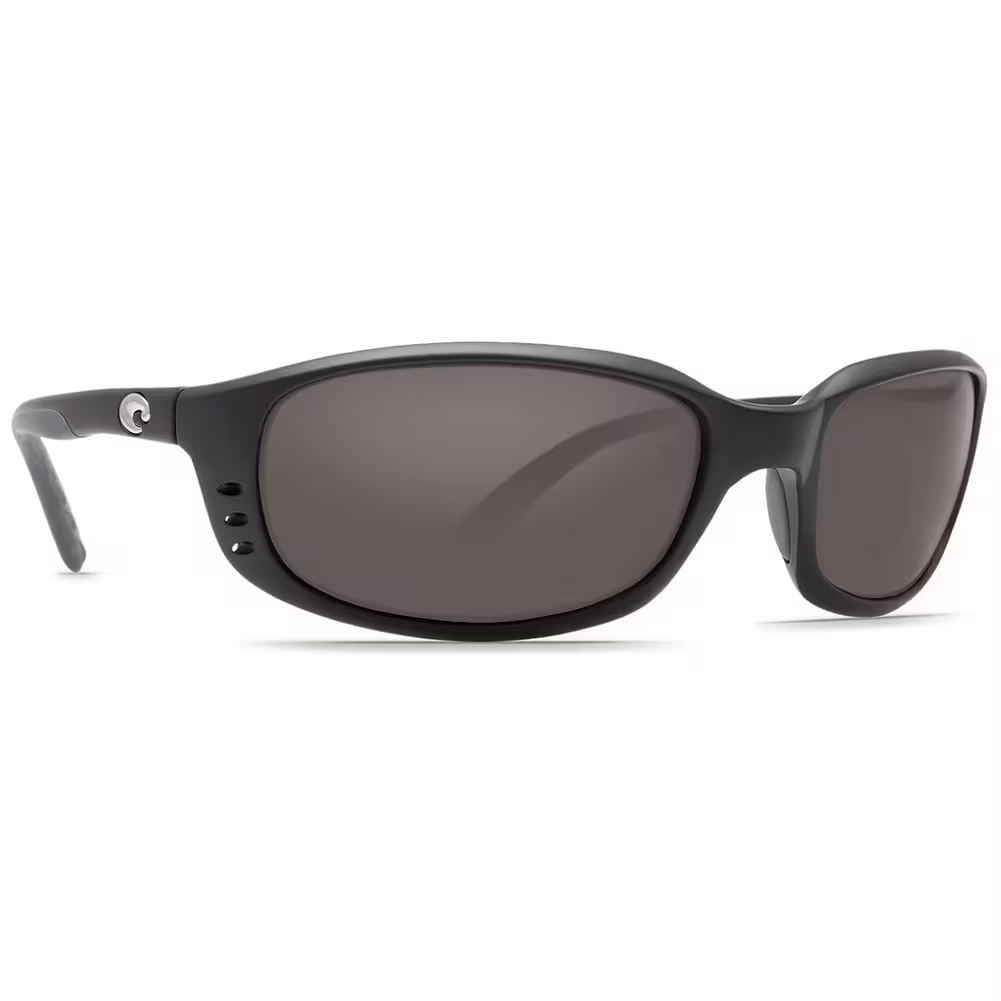 Costa Brine Matte Black Frame Sunglasses w/Gray 580P Lenses 06S9017-90170359