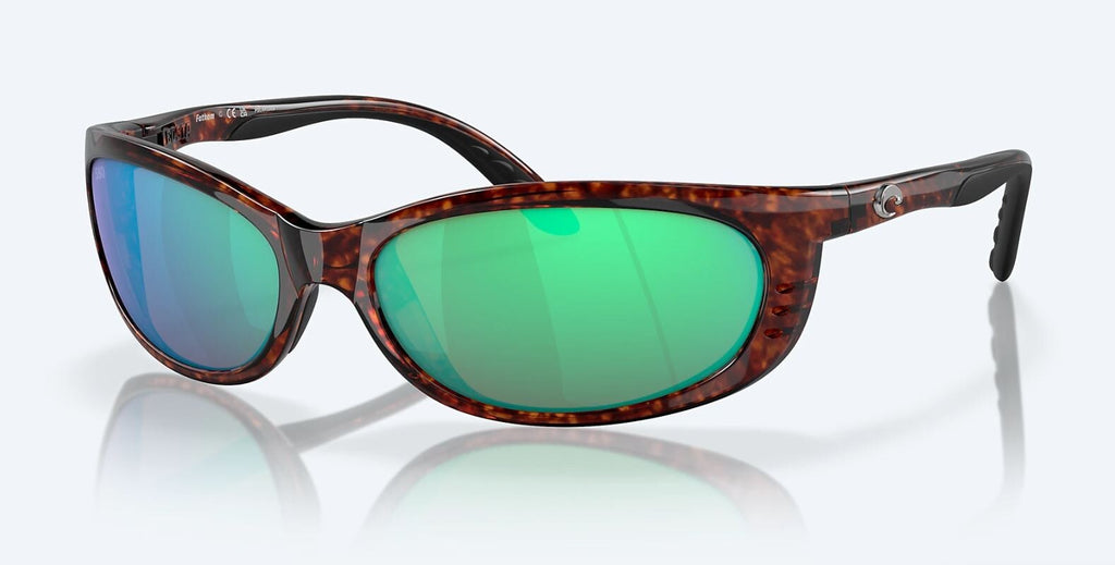 Costa Del Mar Fathom Oval Polarized Sunglasses Shiny Tortoise/Copper Green Mirrored Polarized 580g