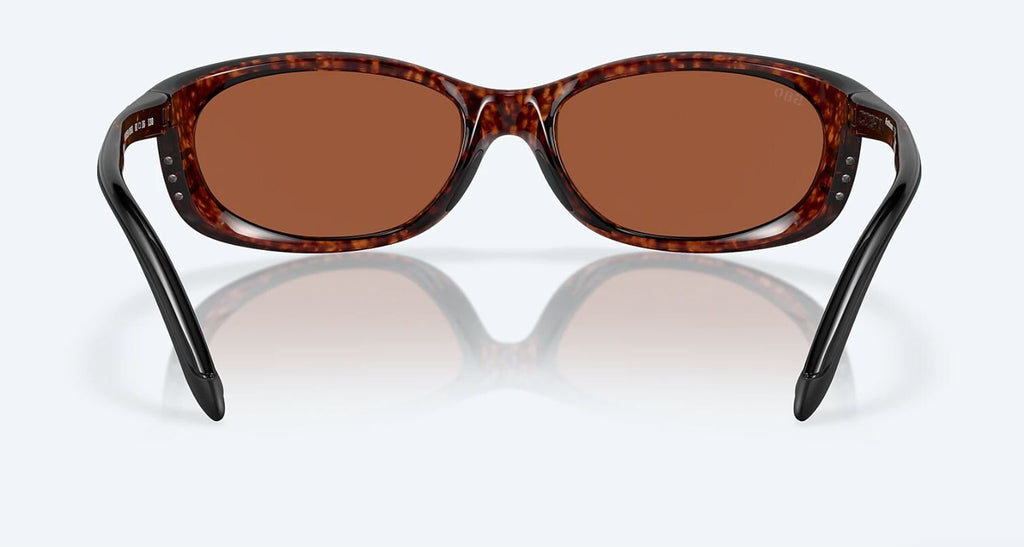 Costa Del Mar Fathom Oval Polarized Sunglasses Shiny Tortoise/Copper Green Mirrored Polarized 580g