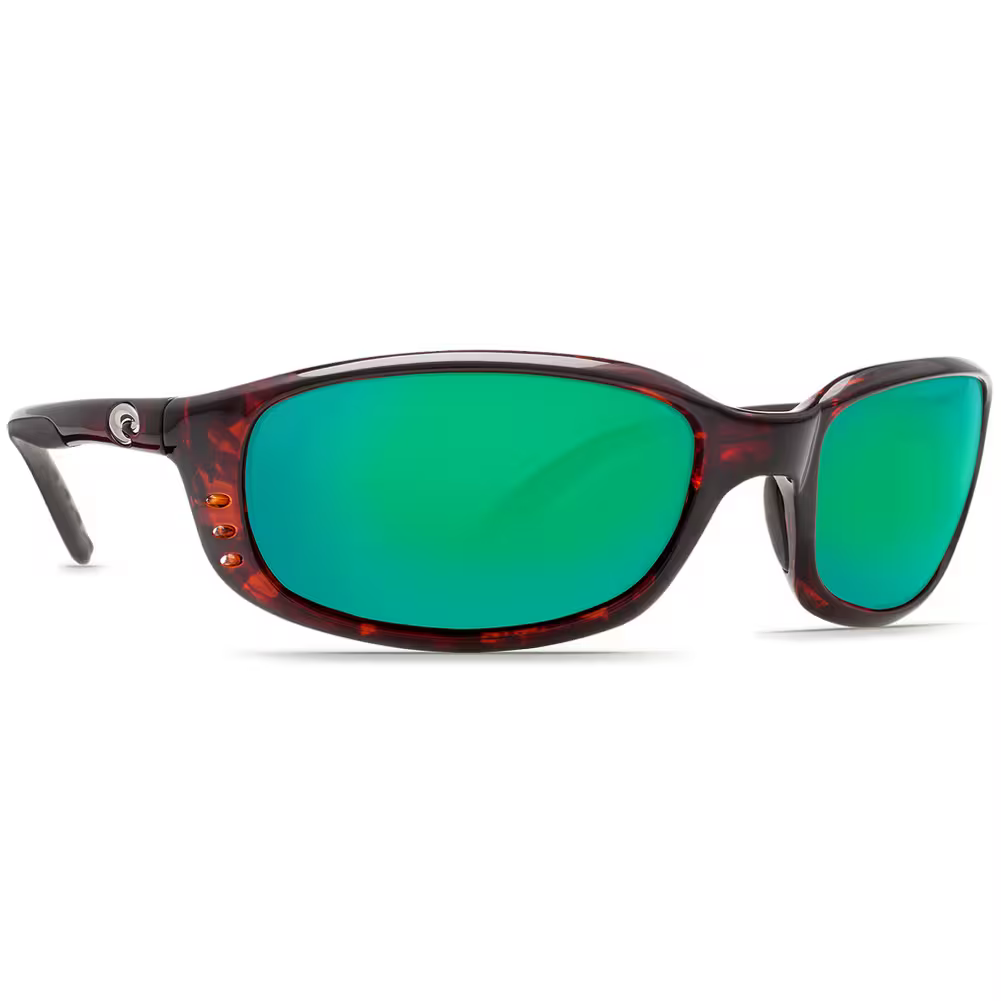 Costa Brine Tortoise Frame Sunglasses w/Green Mirror 580G Lenses 06S9017-90171259